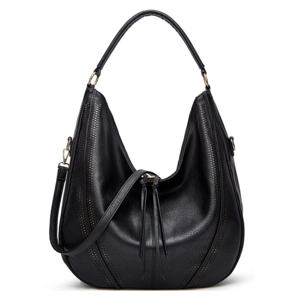 New Trend Retro Large Capacity Tote Shoulder Bag Tassel Hollow One-shoulder Casual Bag Women's Big Bag Casual Bag - Image 3