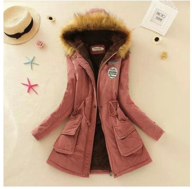 Thick Winter Jacket Women Large Size Long Section Hooded parka outerwear new fashion fur collar Slim padded cotton warm coat - Image 3