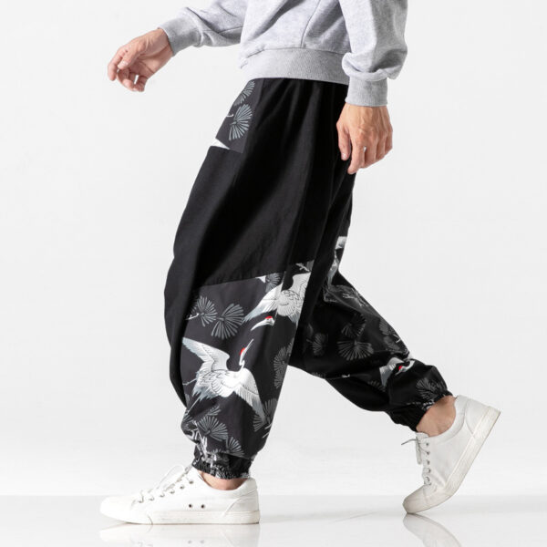 Chinese style crotch big crotch patchwork pants - Image 6