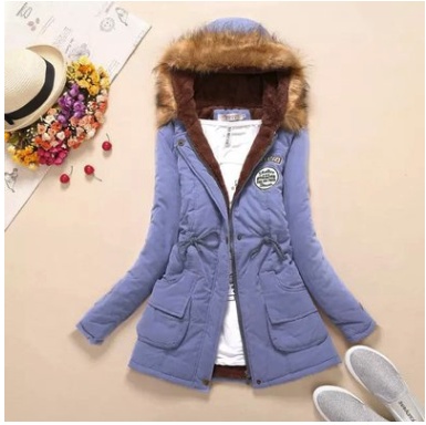 Thick Winter Jacket Women Large Size Long Section Hooded parka outerwear new fashion fur collar Slim padded cotton warm coat - Image 9