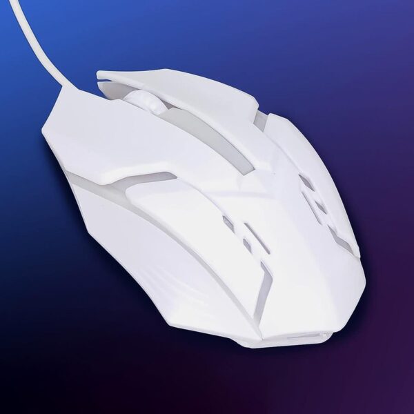 Usb Wired Mouse, Gaming Mouse Colorful / Lighting Luminous (1 Pc / Wihte) - Image 2