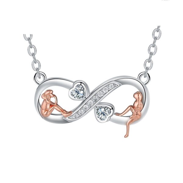Infinite Symbol Accessories Jewellery Good Sisters Girlfriends Eternal Friendship Necklace For Women - Image 3