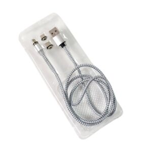 3-In-1 Magnetic Multi Charging Cable (1 Pc)  Fast Charging, Universal Compatibility For Smartphones, Tablets, And Devices, Tangle-Free Design