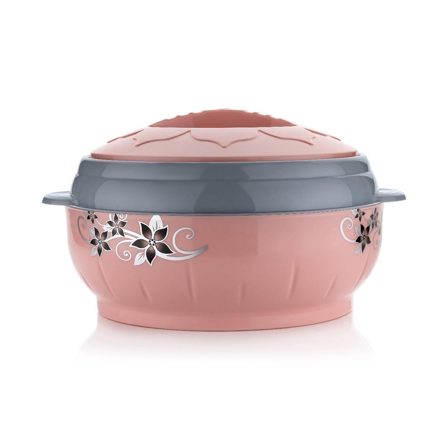 4500Ml Insulated Casserole Box (Steel): Floral Print, Keeps Food Hot/Cold