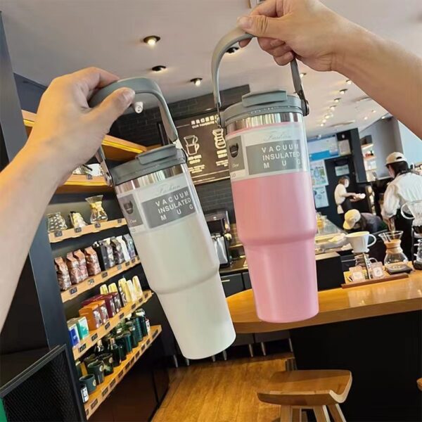 Handheld Dual Drink 304 Stainless Steel Insulated Cup - Image 9
