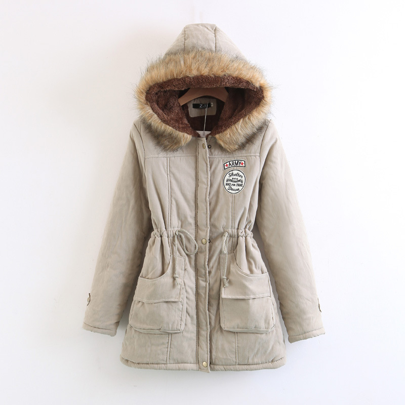 Thick Winter Jacket Women Large Size Long Section Hooded parka outerwear new fashion fur collar Slim padded cotton warm coat - Image 4