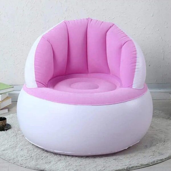 Children Inflatable Sofa Chair With Backrest & Foot Air Pump With Hose (1 Set / 85X74 Cm Approx) - Image 2