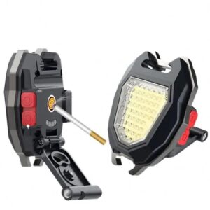 Triangular Camping Flashlight With Lighter  6 Modes, 3 Colors, Waterproof, Magnetic Keychain For Outdoor Adventures