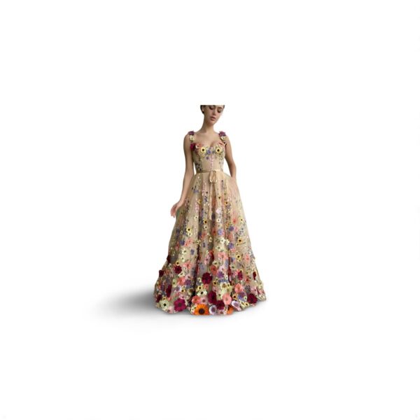 Sevintage Exquisite 3D Flowers Prom Dresses Sweetheart