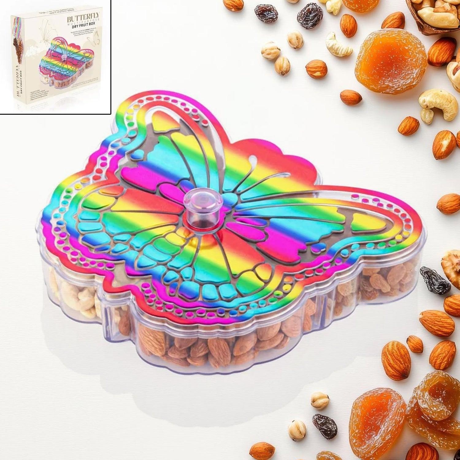 Butterfly Shape 4 Compartment Multipurpose Box | Dry Fruit Box (1 Pc) - Image 4