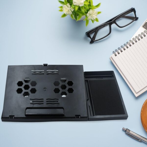 Portable Foldable Laptop Stand - Compatible With Macbook, Notebook, And Tablet + Free Phone Stand - Image 2
