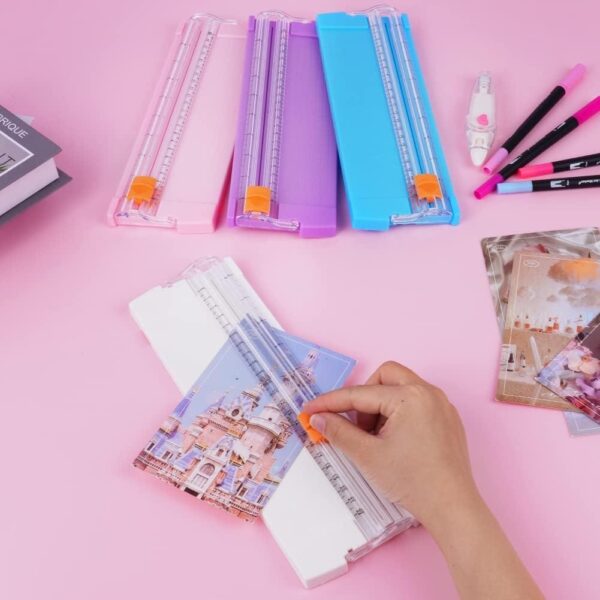 Paper Cutter, A5 Mini Paper Cutter, Portable Paper Cutting Machine (1 Pc / Mix Color) - Image 4