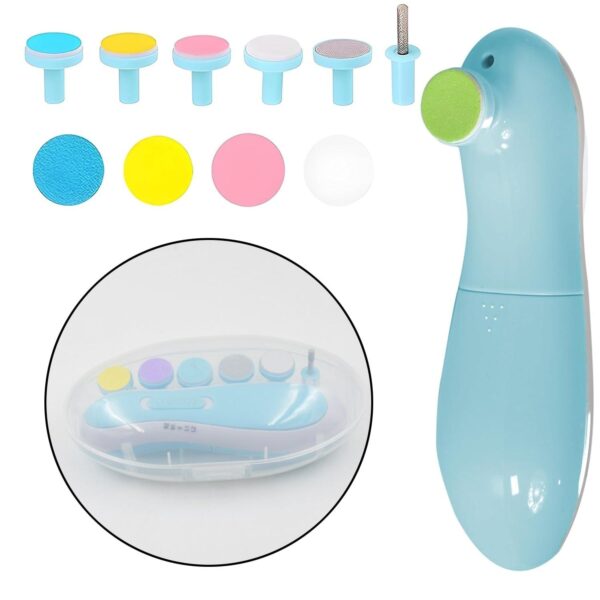 Baby Nail Trimmer / Clippers | 6 Grinding Head (Multi Color / 1 Pc / Battery Not Included)