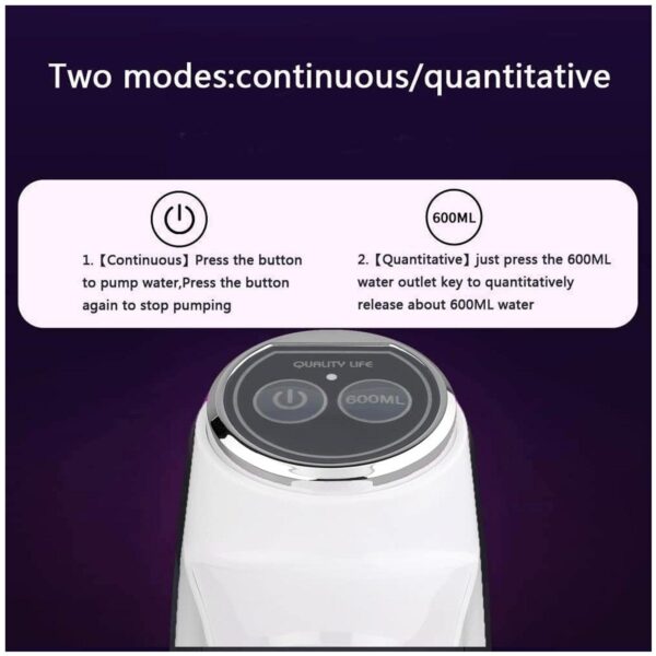 Water Dispenser, Portable Water Bottle Pump Usb Charging Electric Automatic Drinking Pump, Portable Drinking Dispenser Pump For Home Kitchen Living Room Office Camping - Image 5