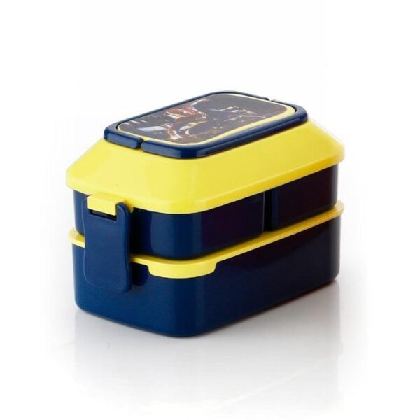 Double Layer Lunch Box Stylish Lid Lunch Box With Fork & Spoon Lunch Box For Children School Lunch Box