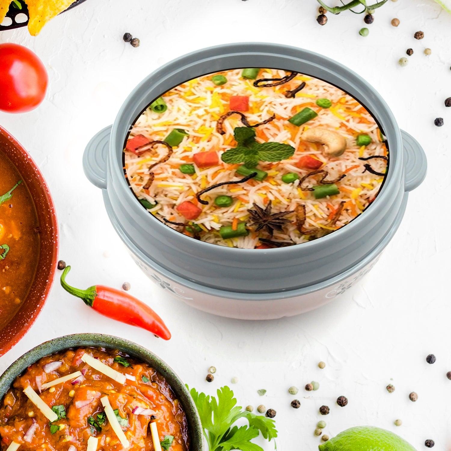 4500Ml Insulated Casserole Box (Steel): Floral Print, Keeps Food Hot/Cold - Image 4