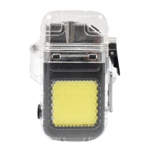 Usb Rechargeable Electric Lighter & 3 Modes Cob Flashlight (1 Pc)