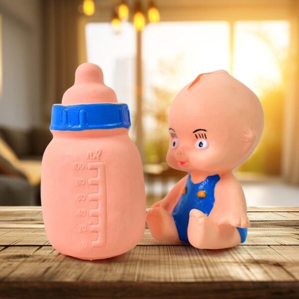 Baby And Bottle Squeeze Chu Chu Fun Toy (2 Pcs) - Image 3