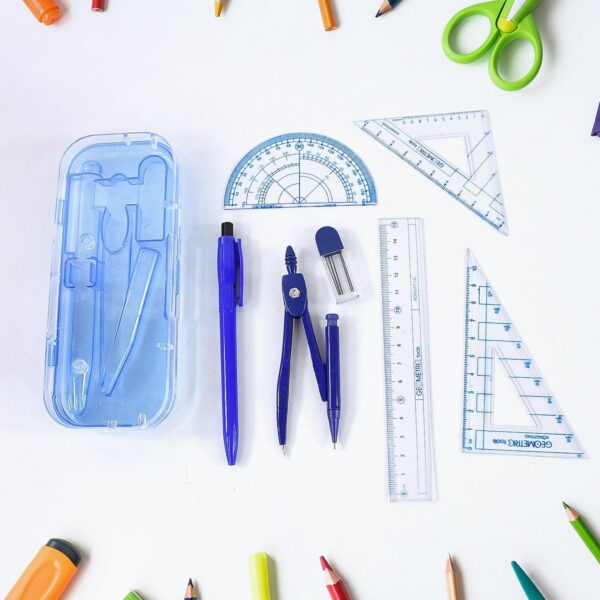 Complete Student Geometry Box Set  9 In 1 Essential School Kit (1 Set) - Image 2