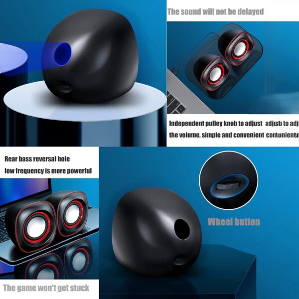 Portable Multi Usb Mini Speaker - Compact Bluetooth Speaker With Usb Charging & High-Quality Sound - Image 3