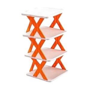 4 Layer Shoes Stand, Shoe Tower Rack Suit For Small Spaces, Closet, Small Entryway, Easy Assembly And Stable In Structure, Corner Storage Cabinet For Saving Space