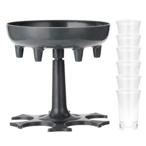 6 Shot Win Glass Dispensers With Tray & 6 Pcs Glass