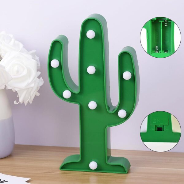 Led Cactus Light, Led Desk Lamp, Led Table Lamp (1 Pc / Battery Not Included) - Image 2
