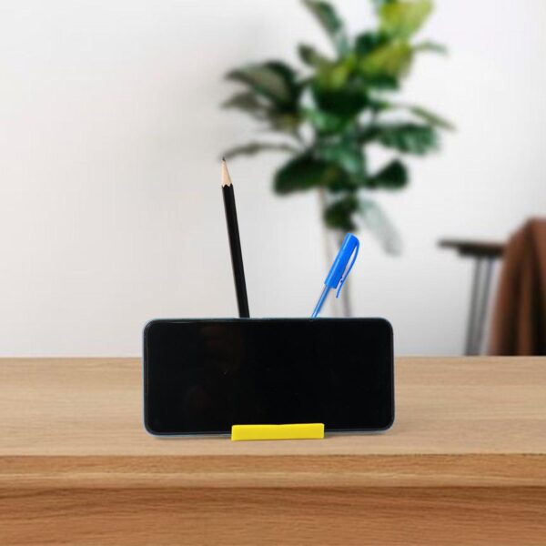 Mobile Phone Stand With Pen Holder  Compact Desk Accessory (1 Pc, Assorted Color) - Image 4