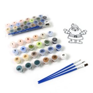 Paint By Number Kits 2 Set 19 Number Color, 6 Paint Brushes (2 Set)