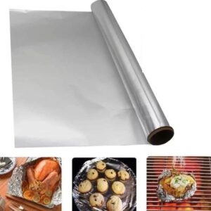 Quality Food Grade Aluminum Foil Roll Heavy Duty Non Stick Thick Aluminum Foil Sheet Baking Grilling Tool 72Mtr (1Pc)