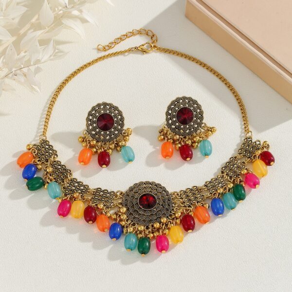 Retro Indian Style Necklace And Earrings Suite - Image 2