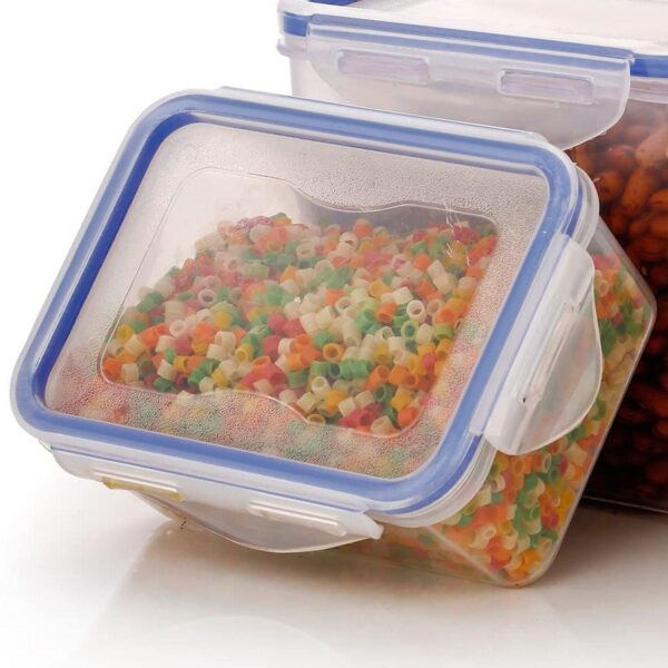 Food Storage Containers With Airtight, Leak-Proof Lids  3-Pack Clear Abs Containers For Efficient Food Storage And Organization