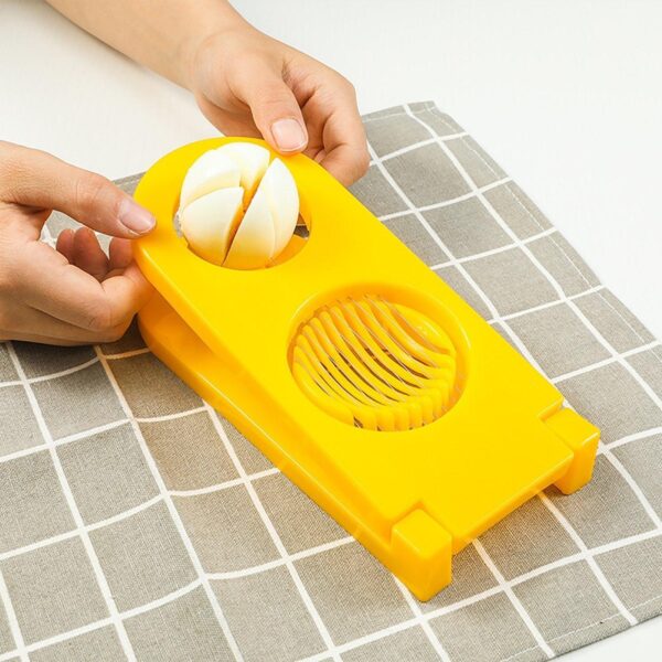 Multi-Segment 2-In-1 Egg Cutter And Slicer For Sliced And Evenly Cut Hard-Boiled Eggs, Ideal For Salad, Sandwiches, And Garnishing - Image 2