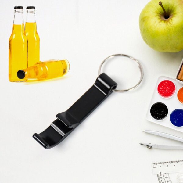 Metal Bottle Opener Keychain  Durable & Compact Design For Easy Access (1 Pc) - Image 2
