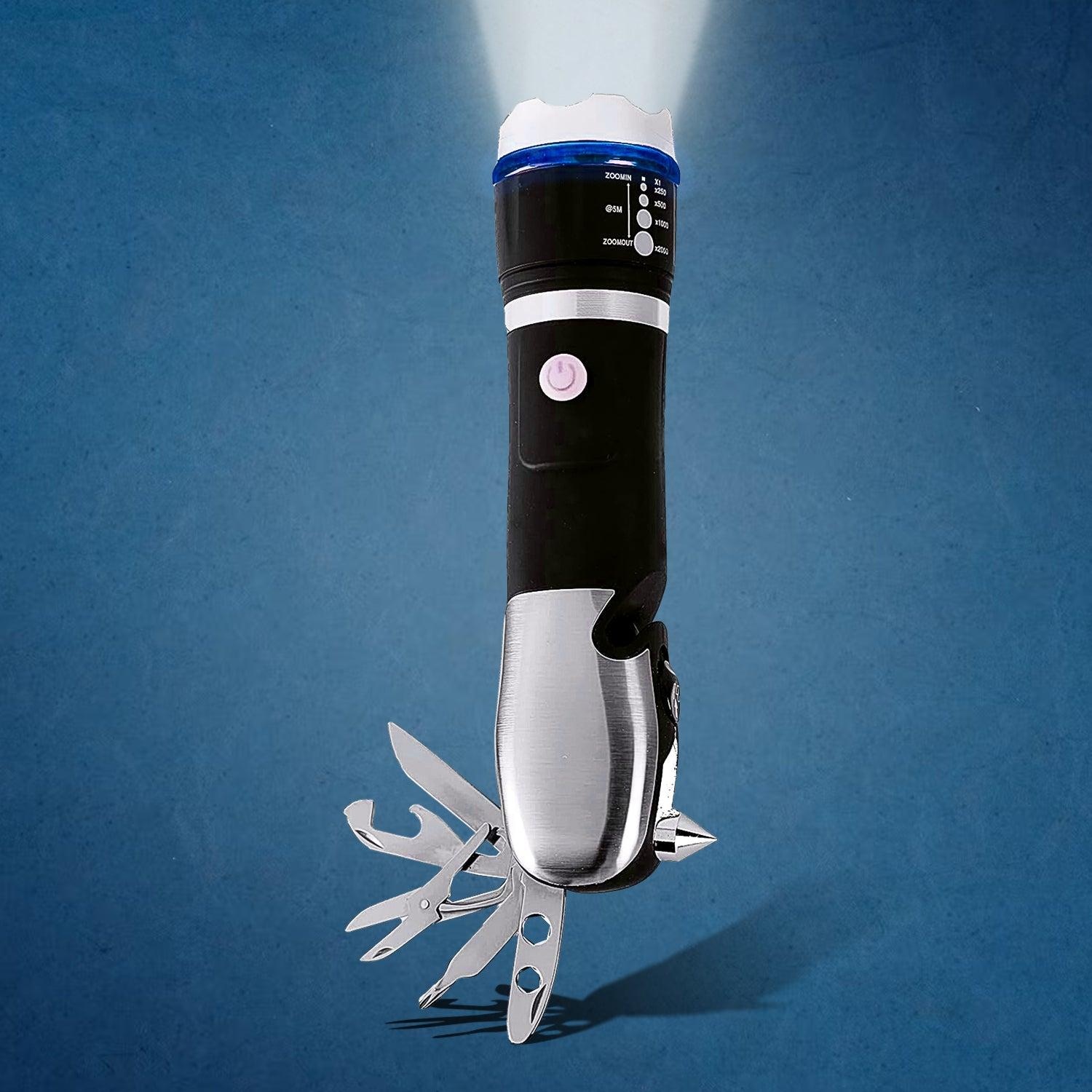 Battery Operated Multi Tool Led Flashlight, All In One Tool Light (1 Pc / Battery Not Included) - Image 3
