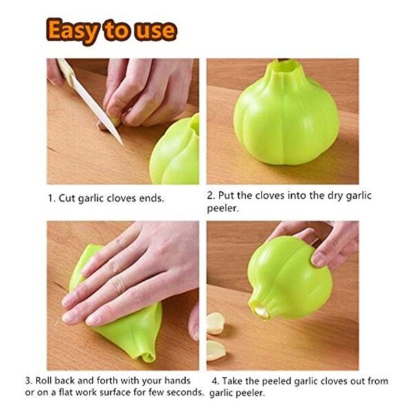 Silicone Ginger Garlic Manual Peeler For Effortless Peeling Of Ginger And Garlic With Non-Slip Grip And Design - Image 4