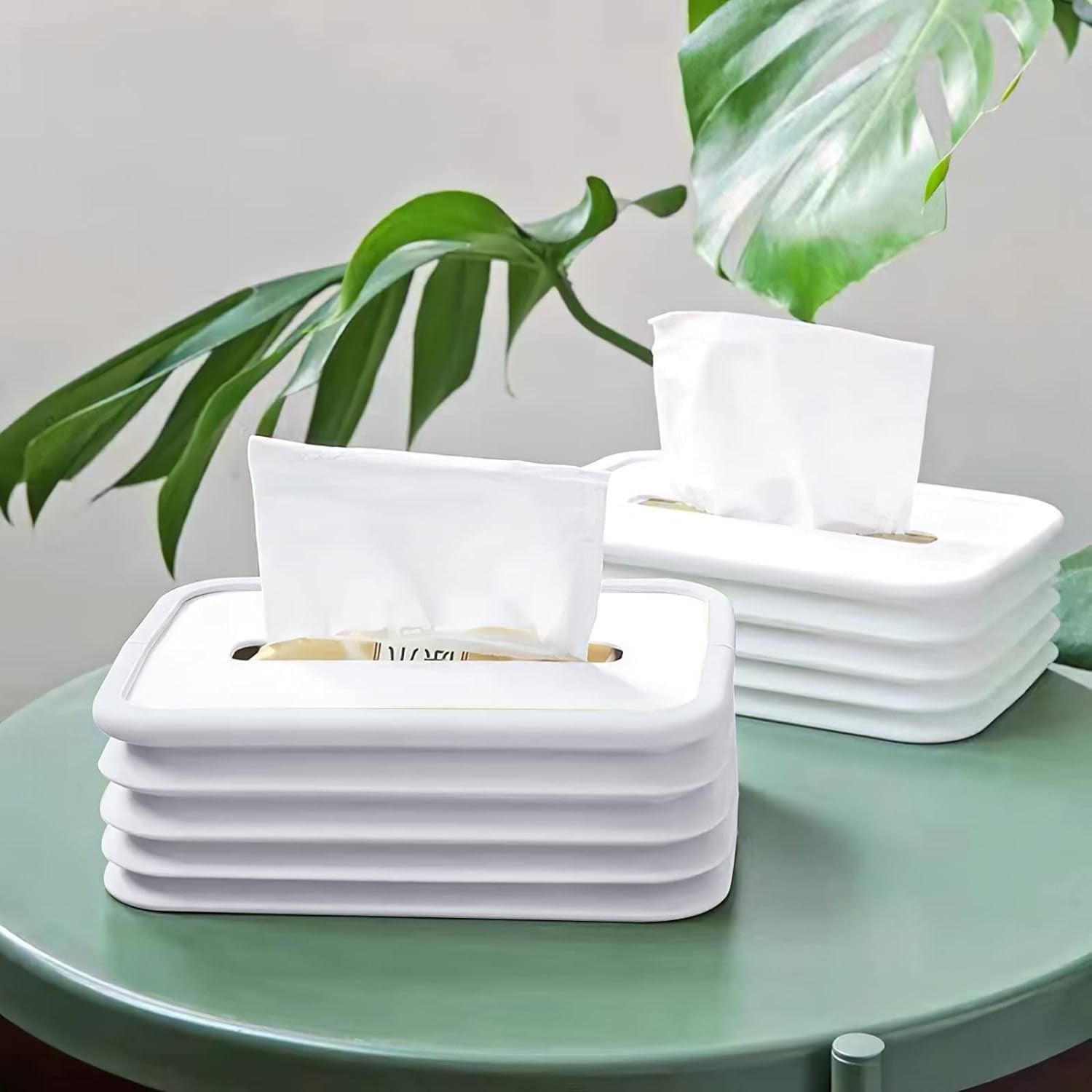 Tissues Holder Silicone Simple Tissue Box Tissues Cylinder Tissues Cube Box Tissue Holder For Bathroom Office Car Bedroom For Bathroom Room Office Car - Image 3