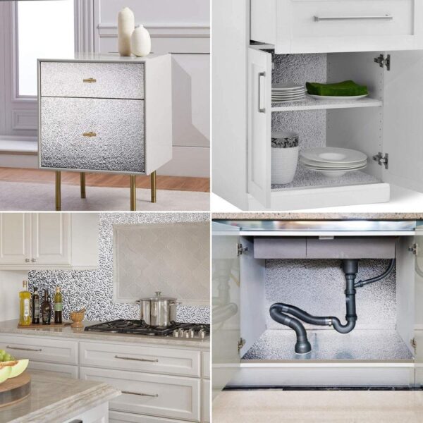 Aluminium Kitchen Wall Sheet Aluminium Without Adhesive (3 Pc / 50X90 Cm) - Image 2