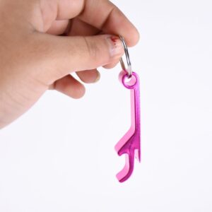 Metal Bottle Opener Keychain  Durable & Compact Design For Easy Access (1 Pc)