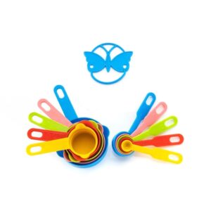 10-Piece Plastic Measuring Spoons And Cups Set  Accurate Measurements For Home Kitchen Cooking