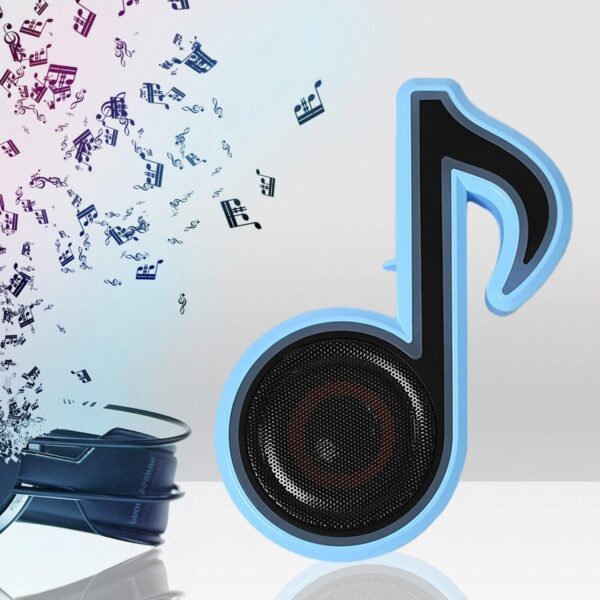 Mini Portable Music Note Shape Speaker Subwoofer Colorful Musical Note Led Lighting Sound For Creatives Gift Computer Phone Sound Equipment Bluetooth Speaker (Media Player) - Image 5