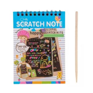 Rainbow Art Scratch Paper Crafts Book  10 Pages of Fun and Scratch Art Activities for Children  Exciting Craft Kit, Pack of 1