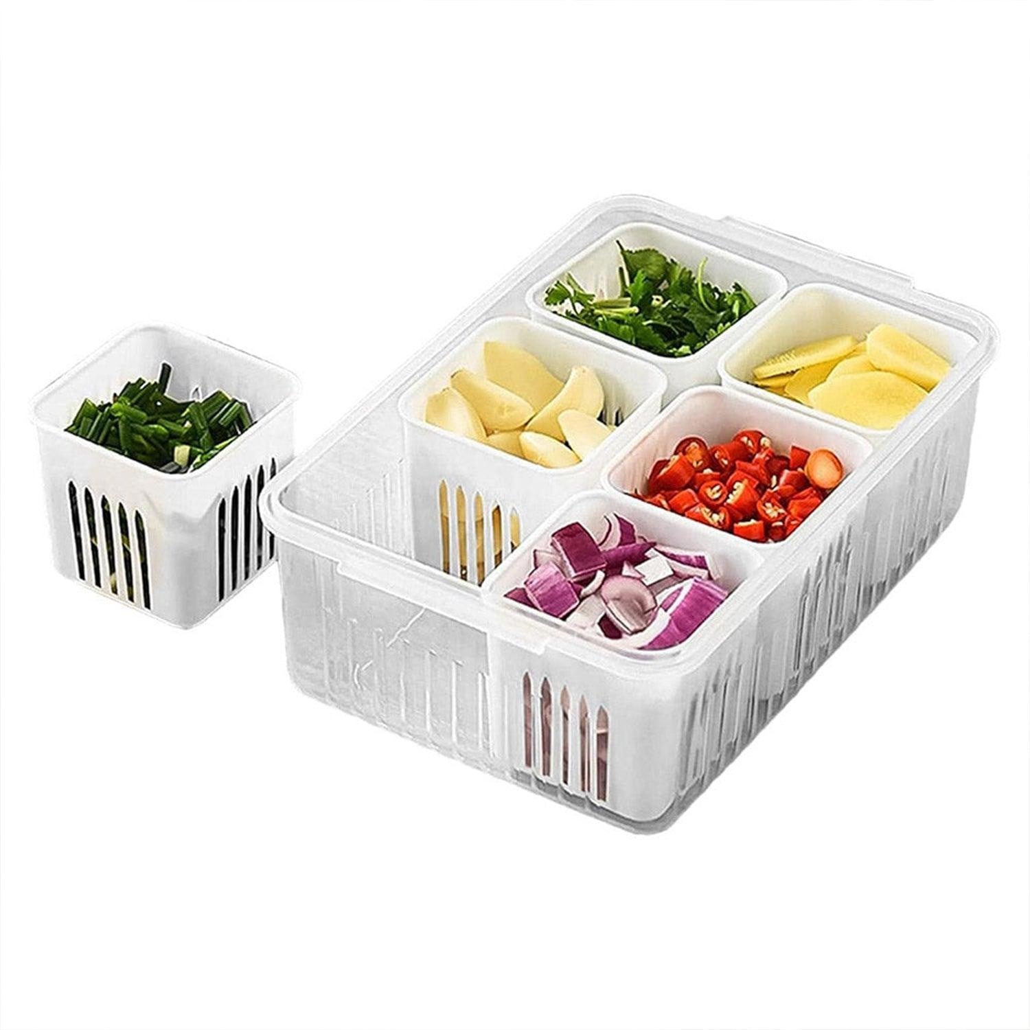 Fridge Storage Box Efficient Freezer & Kitchen Organizer For Vegetables, Fruits & Food (1 Pc) - Image 5