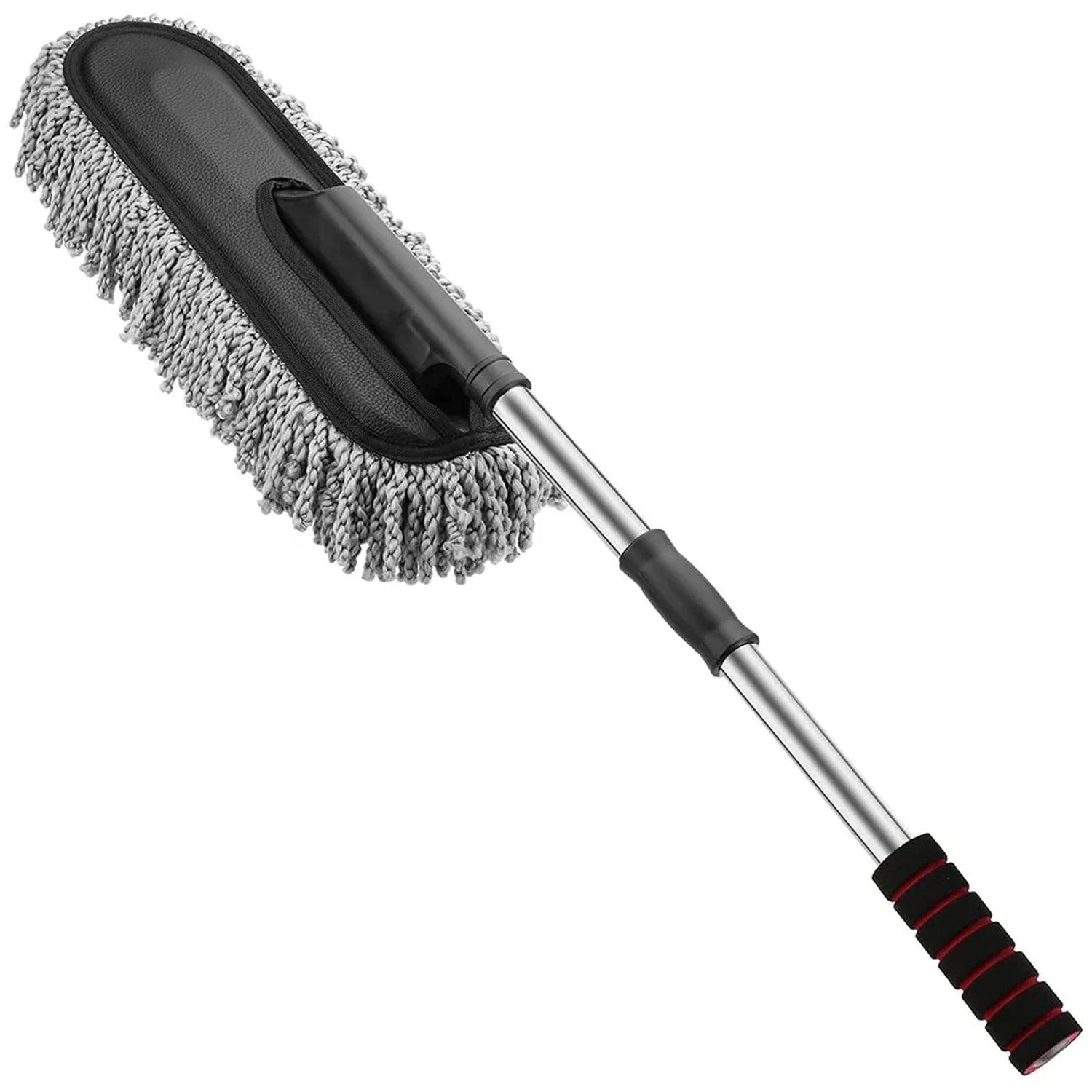Car Duster & Microfiber Wash Brush Kit Long Retractable, Non-Slip Handle For Vehicle & Home Interior/Exterior Cleaning