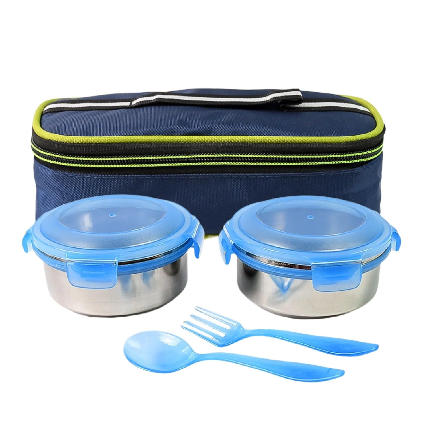 Bite Lunch Box, With Insulated Fabric Lunch Bag & Plastic Spoon, Fork - Image 5