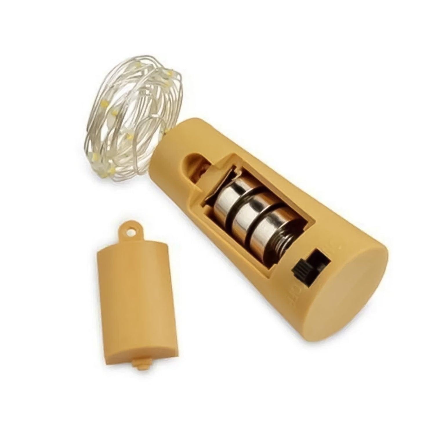 Wine Bottle Cork String Light | Multi LED / 2M Cable Length Copper Wire Battery Operated (Multicolor Light / 1 Pc)