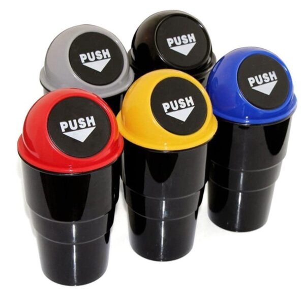 Mini Car Trash Bin Can Holder Dustbin, Compact And Portable Vehicle Waste Container For Convenient Car Interior Organization And Cleanliness