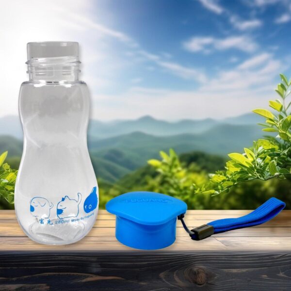 Transparent Travel Portable Water Bottle With Carry Straps (280 Ml / 1 Pc) - Image 2