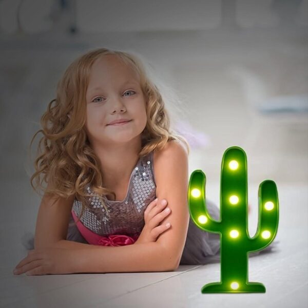 Led Cactus Light, Led Desk Lamp, Led Table Lamp (1 Pc / Battery Not Included) - Image 5