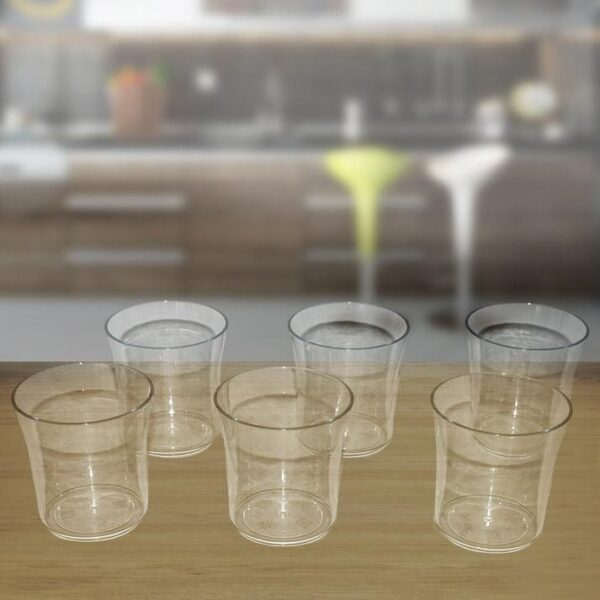 Welcome Plastic Glass Set For Daily Use  Set Of 6 - Image 2